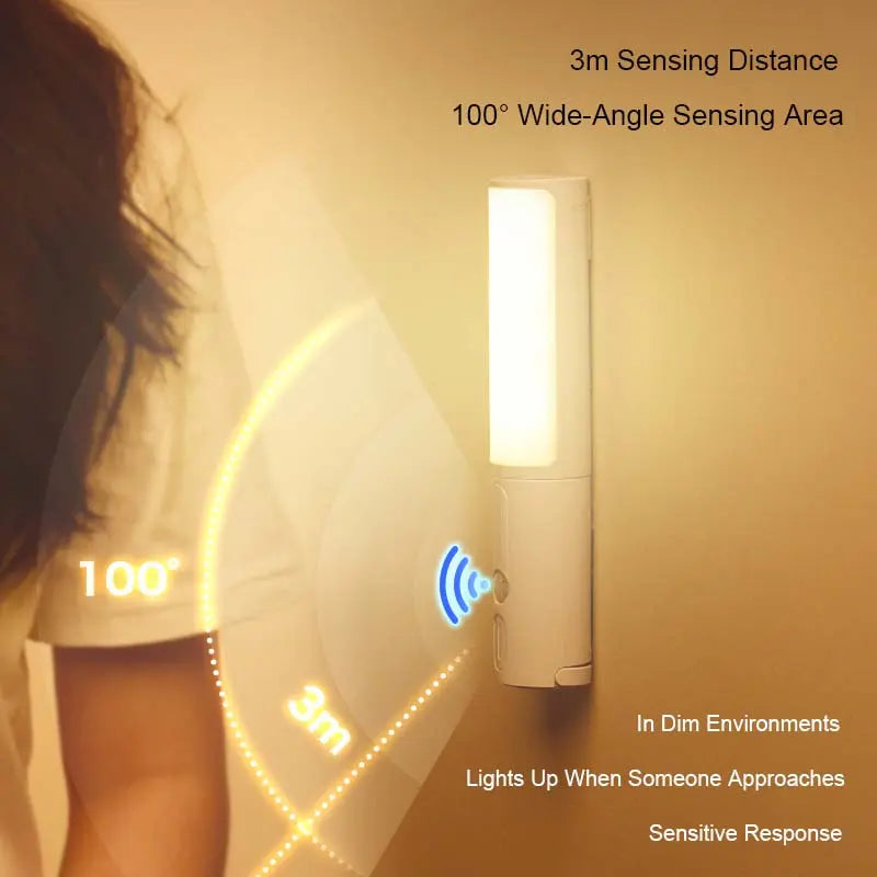 New Style Smart Human Body Induction Motion Sensor LED Night Light For Home Bed Kitchen Cabinet Wardrobe Wall Lamp - Image #7