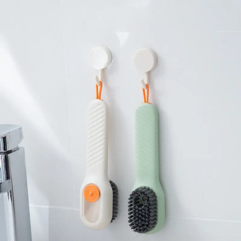 Multifunctional Soft-bristled Shoe Brush Long Handle Brush Automatic Liquid Adding Shoe Clothing Board Brush Cleaning Tool - Image #7