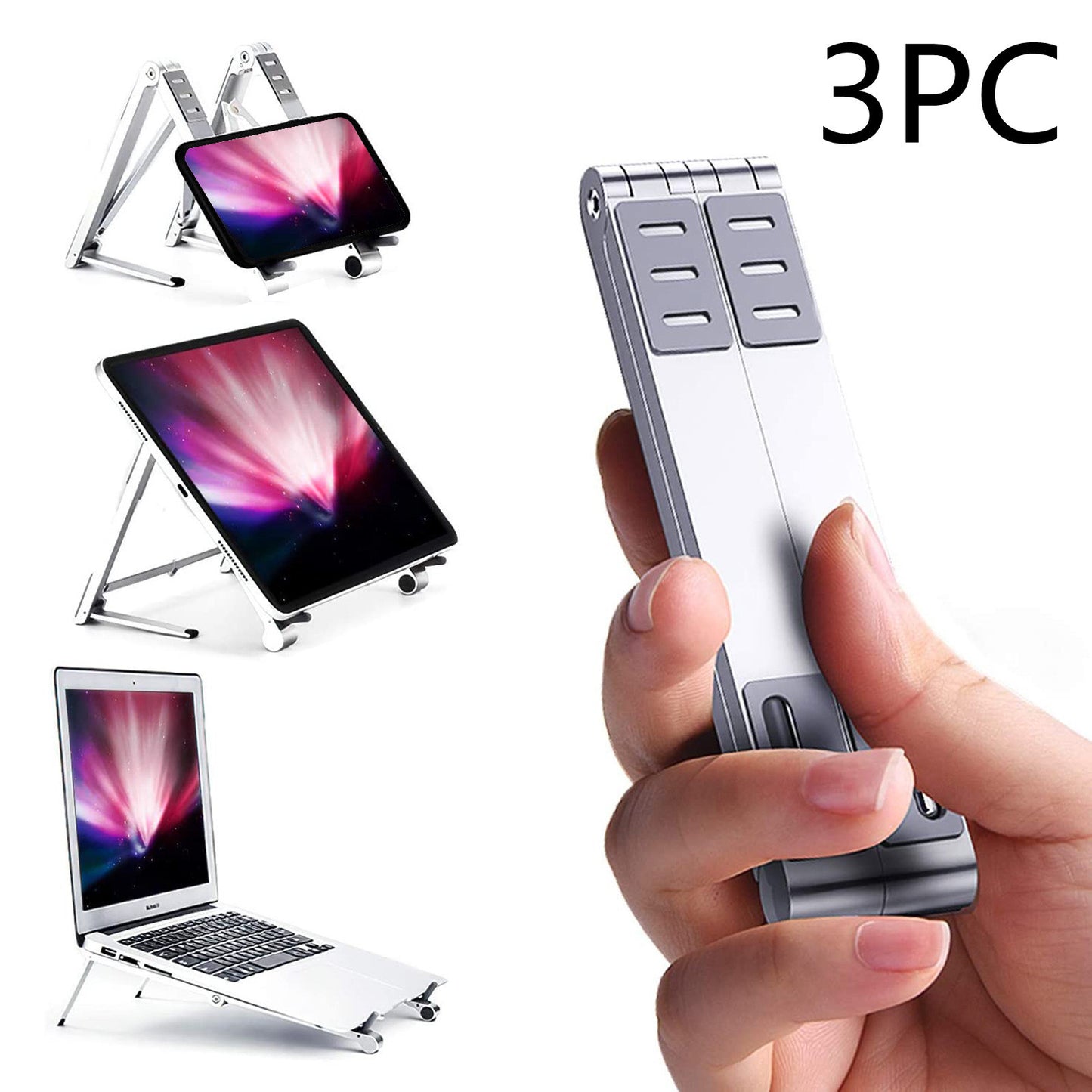 Metal Mini Folding Laptop Aluminum Alloy Three-in-One Stand