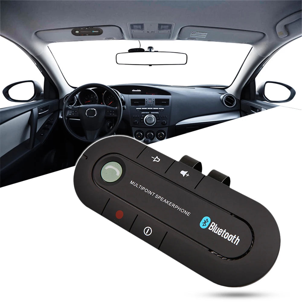 HOt Sale Wireless Handsfree Car Bluetooth Kit 4.1 Sun Visor Bluetooth Speaker Speakerphone MP3 Music Player Car Charger