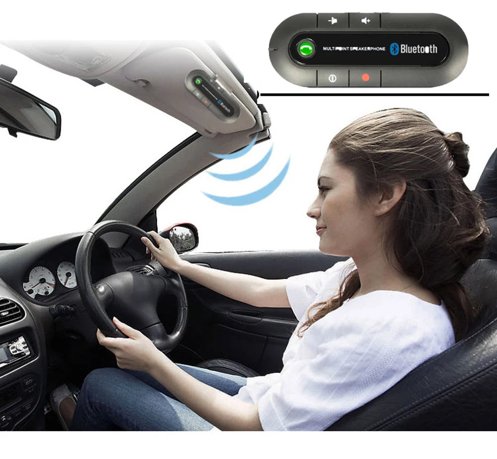 HOt Sale Wireless Handsfree Car Bluetooth Kit 4.1 Sun Visor Bluetooth Speaker Speakerphone MP3 Music Player Car Charger