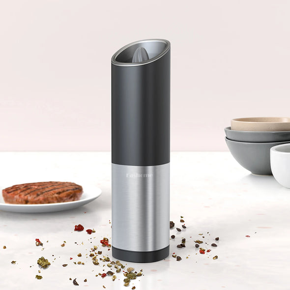 Household Pepper Grinder 1pc Stainless Steel Gravity-Sensing Sea Salt Spice Crusher With Kitchen Automatic Gadget Reusable