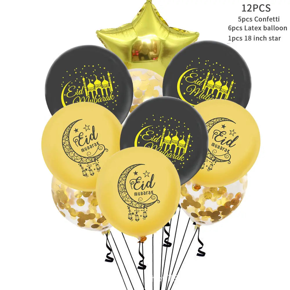 Eid Mubarak Latex Balloon Ramadan Kareem Decoration Festival Party Supplies - Image #7