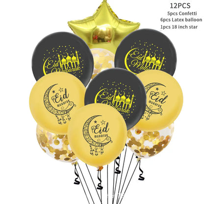 Eid Mubarak Latex Balloon Ramadan Kareem Decoration Festival Party Supplies - Image #7