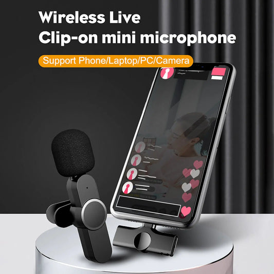 NEW EP033 Wireless Lavalier Microphone Lapel Clip Mic For Android Phone Support Multi-channel Real-Time Mixing - Image #1