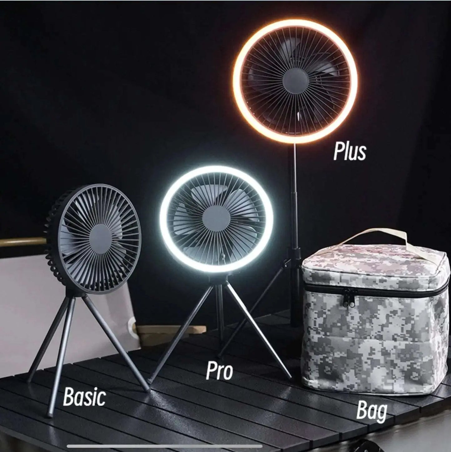 10000mAh Camping Fan Rechargeable Desktop Portable Circulator Wireless Ceiling Electric Fan with Power Bank LED Lighting Tripod - Image #18