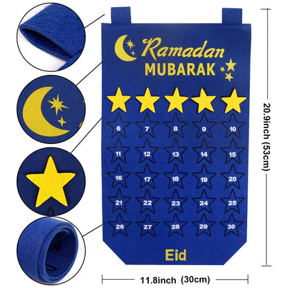 Ramadan Decoration Eid Calendar 30 Days Eid Tapestry For Children - Image #4