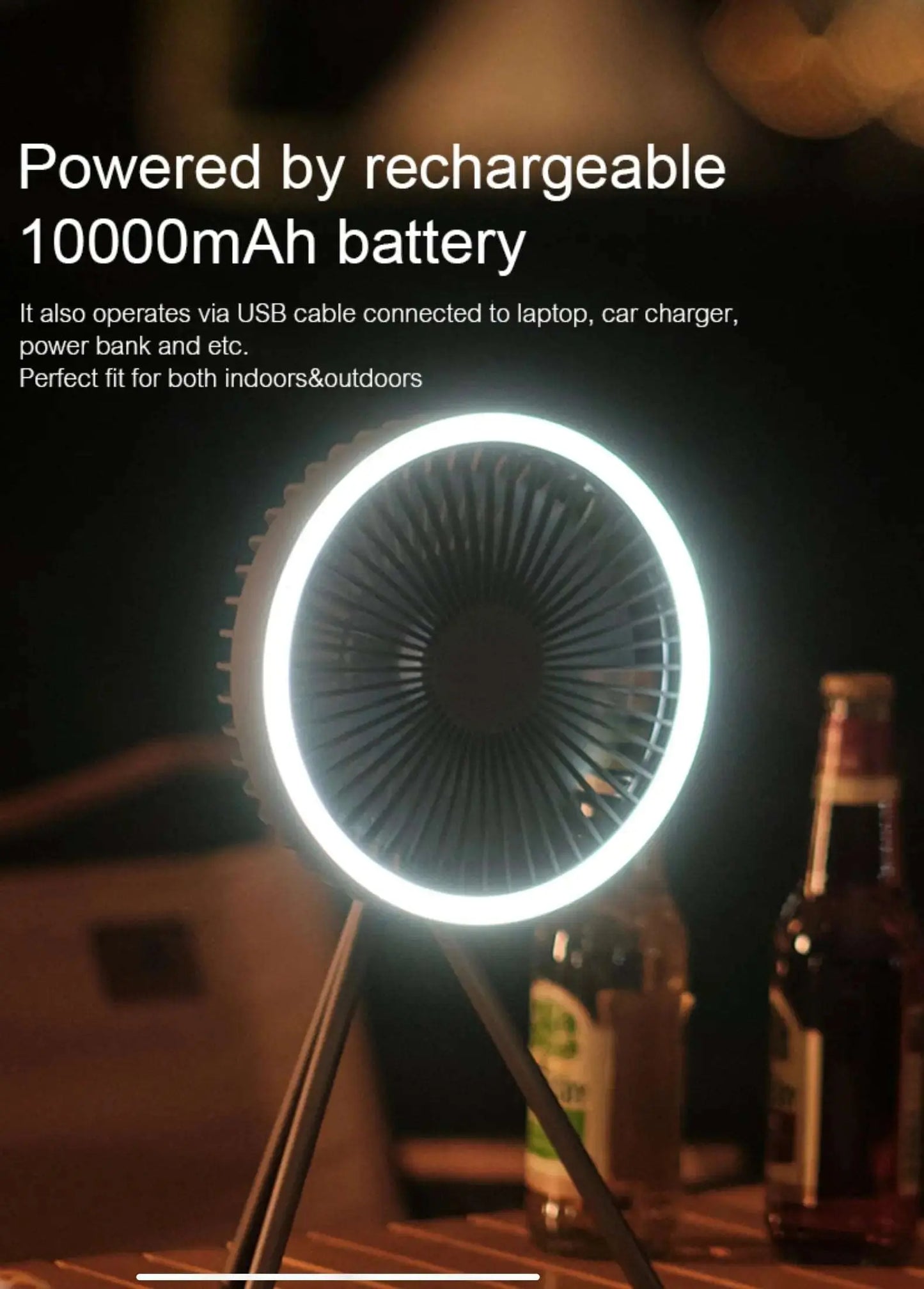 10000mAh Camping Fan