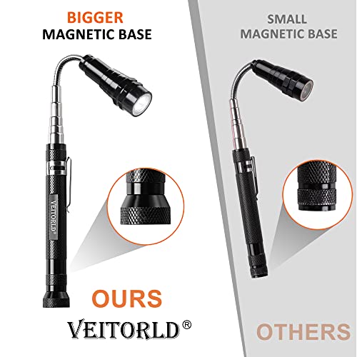 Veitorld Extendable Magnetic Flashlight