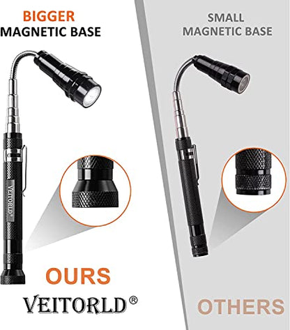 Veitorld Extendable Magnetic Flashlight