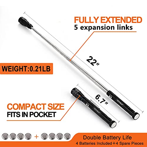 Veitorld Extendable Magnetic Flashlight